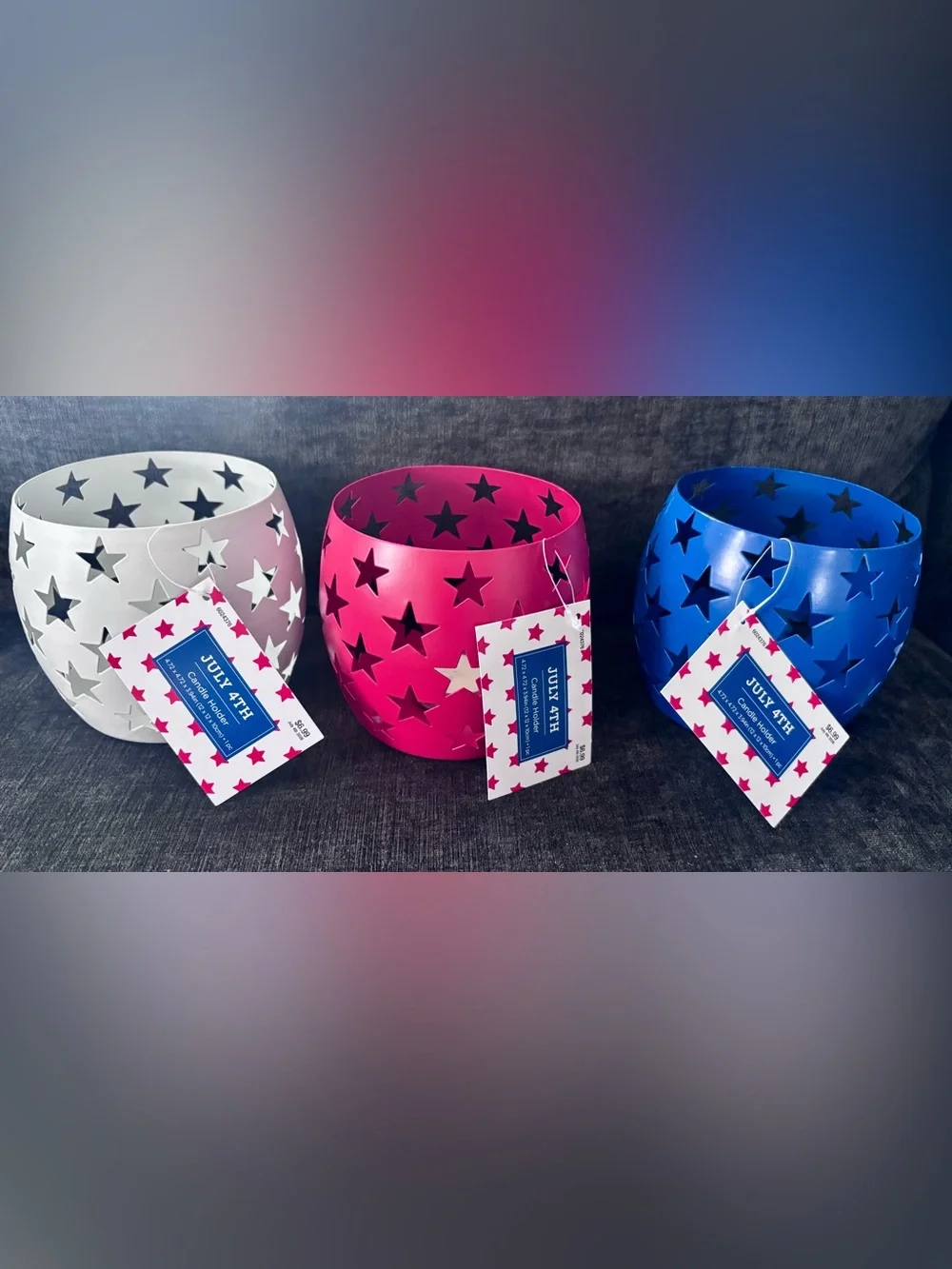 4th of July Candle Holders